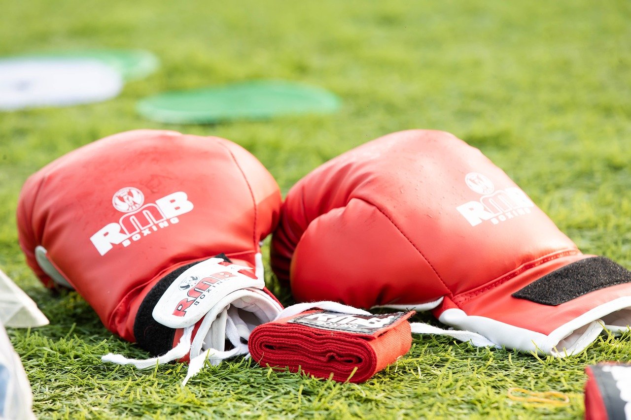 boxing gloves, boxing, field