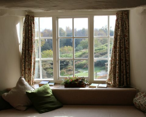 window curtain open wide